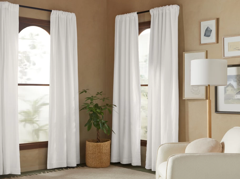 Parachute Washed Linen Blackout Curtains - Light Blocking, Thermal Insulated, Noise Reducing Drapes for Bedroom & Living Room