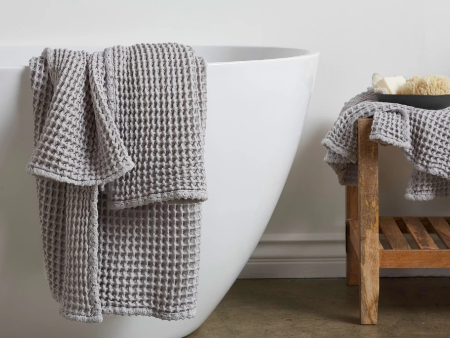 Parachute 2-Pack Waffle Weave Bath Towel Set - Soft & Absorbent